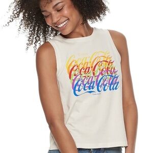 Coca-Cola Cotton Rainbow Crewneck Sleeveless Tank Top P3926